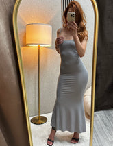 Elegantna Siva Maxi Haljina