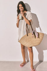 Bež kratka mrežasta tunika sa kapuljačom